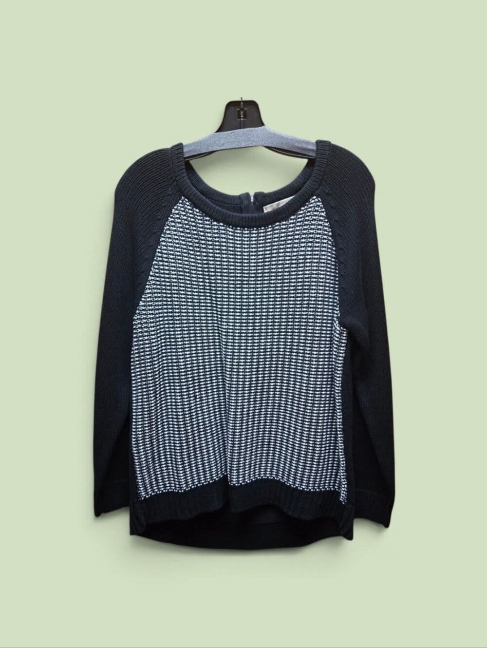 Michael Kors WOMEN'S BLK WHT SWEATER  SZ LG  NWT Lg Sl, Cotton/Acrylic Fall Cozy